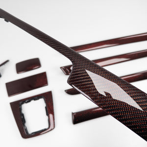 IN STOCK - B6/B7 Audi A4 / S4 / RS4 Reflex Red carbon fiber interior trim set - Manual