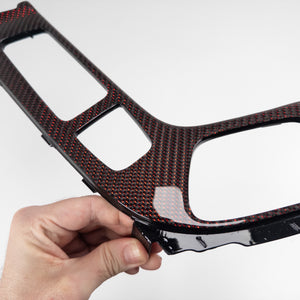 IN STOCK - V3 Cadillac CTS/CTS-V Sedan Reflex Red carbon fiber center console trim set