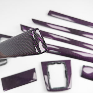 IN STOCK - B6/B7 Audi A4 / S4 / RS4 purple reflex carbon fiber interior trim set