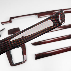 IN STOCK - B6/B7 Audi A4 / S4 / RS4 Reflex Red carbon fiber interior trim set - Manual