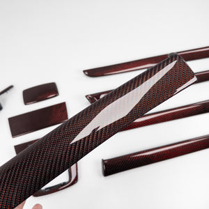 IN STOCK - B6/B7 Audi A4 / S4 / RS4 Reflex Red carbon fiber interior trim set - Manual