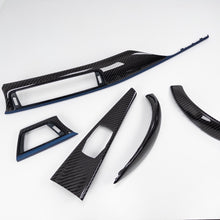 Load image into Gallery viewer, IN STOCK - F30/F32 BMW 3/4 Series coupe black 4x4 twill carbon fiber interior trim set