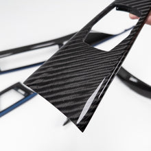 Load image into Gallery viewer, IN STOCK - F30/F32 BMW 3/4 Series coupe black 4x4 twill carbon fiber interior trim set