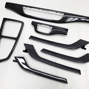 4M Audi Q7 black 2x2 twill carbon fiber interior trim set - oCarbon