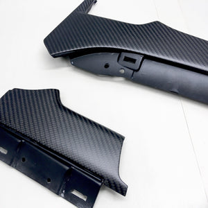 Tesla Model S 4 piece matte black 2x2 twill carbon fiber interior trim set - oCarbon
