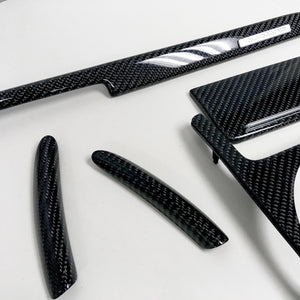 8J Mk2 Audi TT black 2x2 twill carbon fiber interior trim set - oCarbon