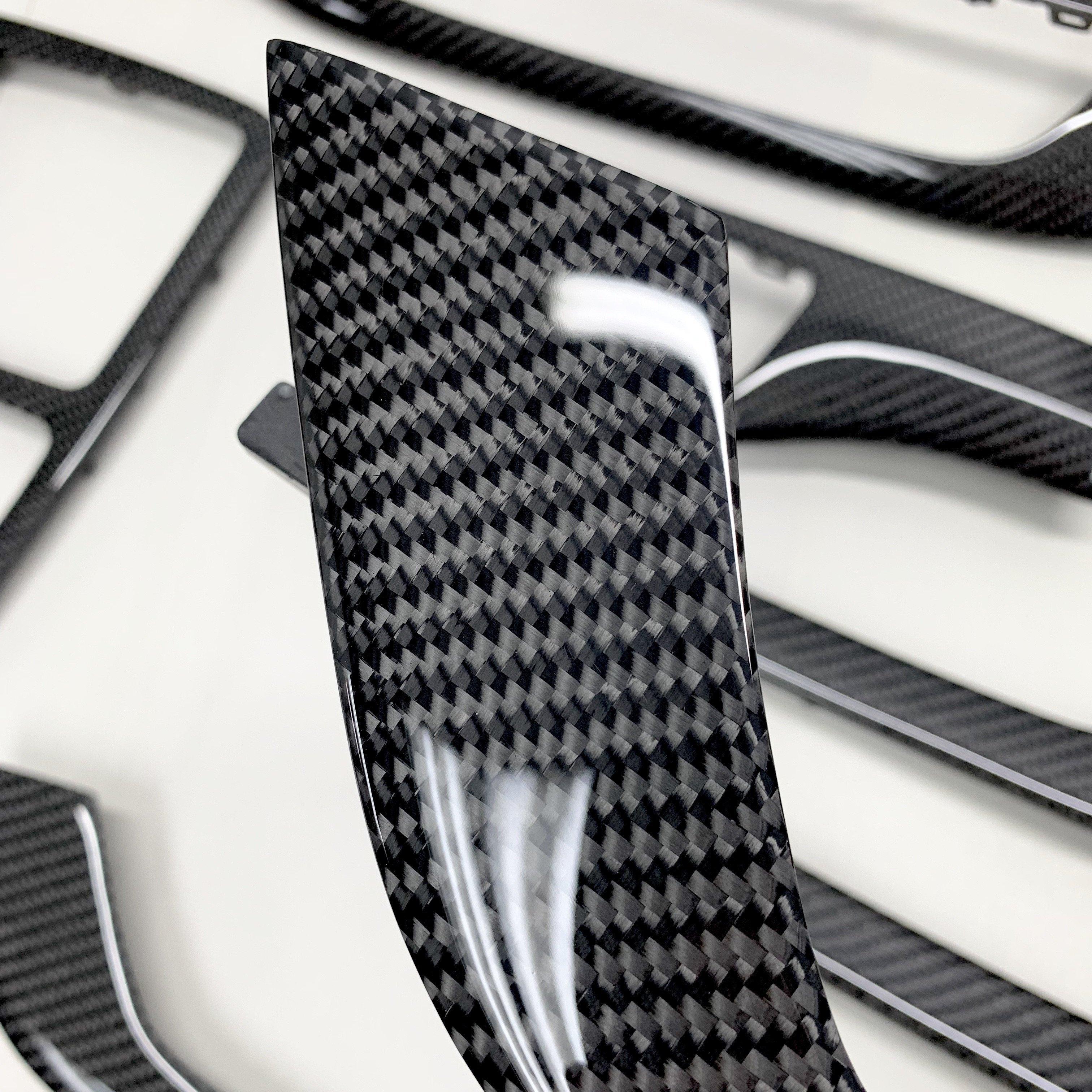 4M Audi Q7 black 2x2 twill carbon fiber interior trim set – oCarbon