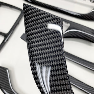 4M Audi Q7 black 2x2 twill carbon fiber interior trim set - oCarbon